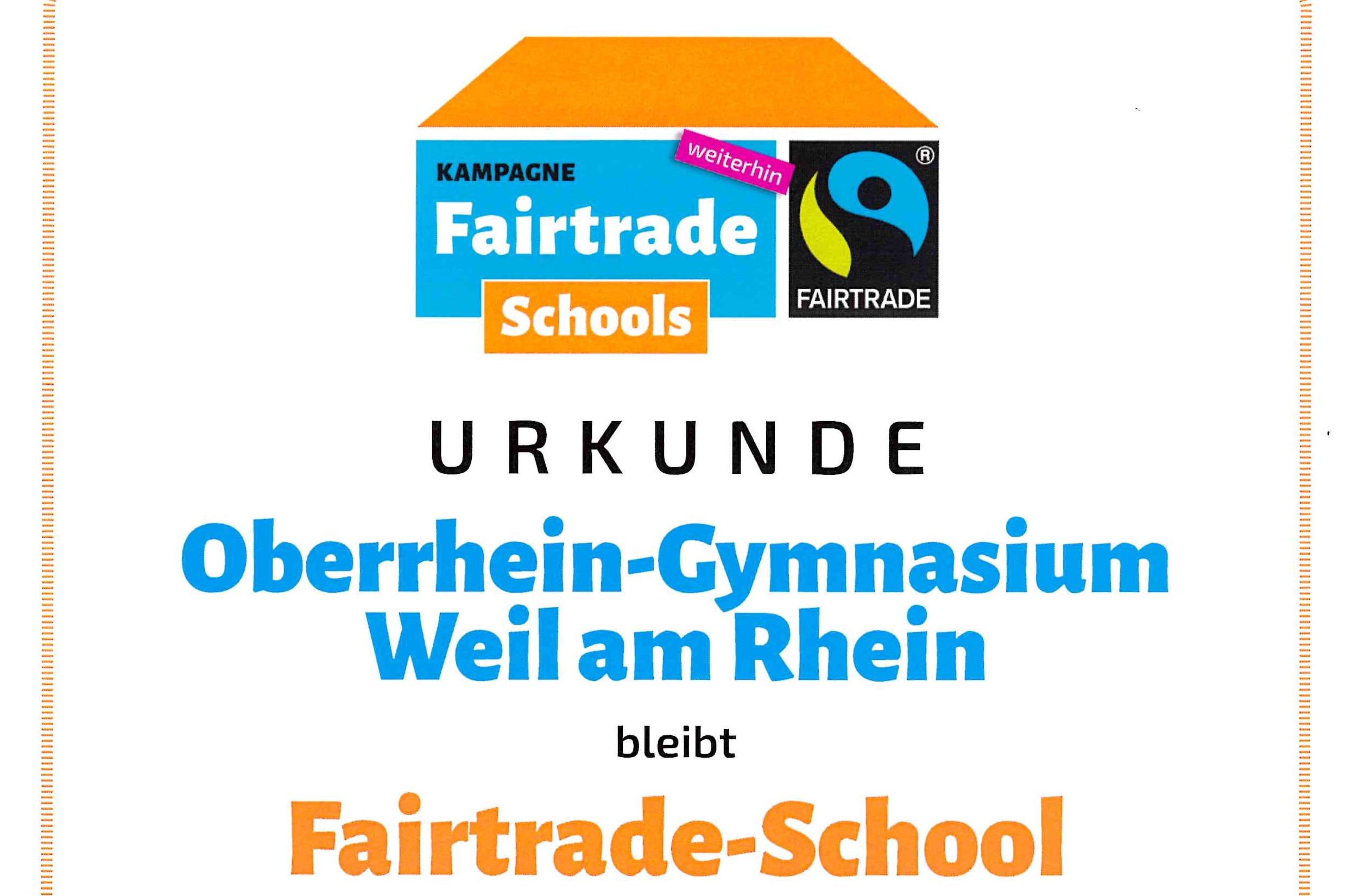 Das OGW bleibt Fairtrade-School